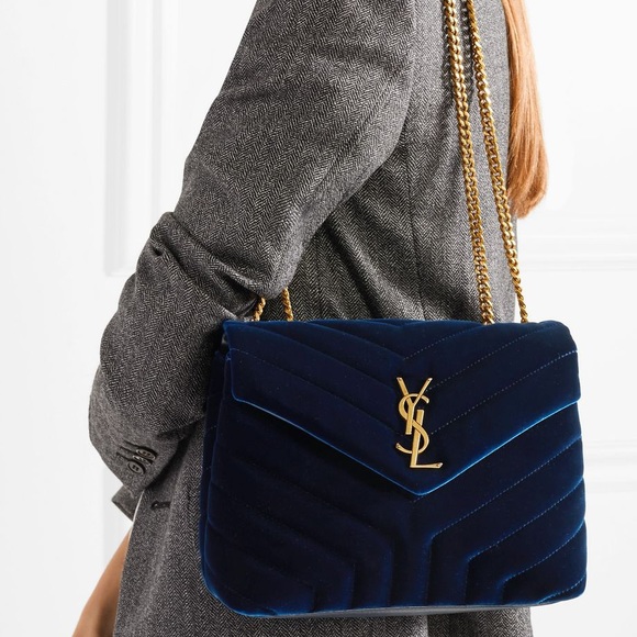 🚫⛔️SOLD🚫SAINT LAURENT Loulou quilted velvet bag - Picture 9 of 14